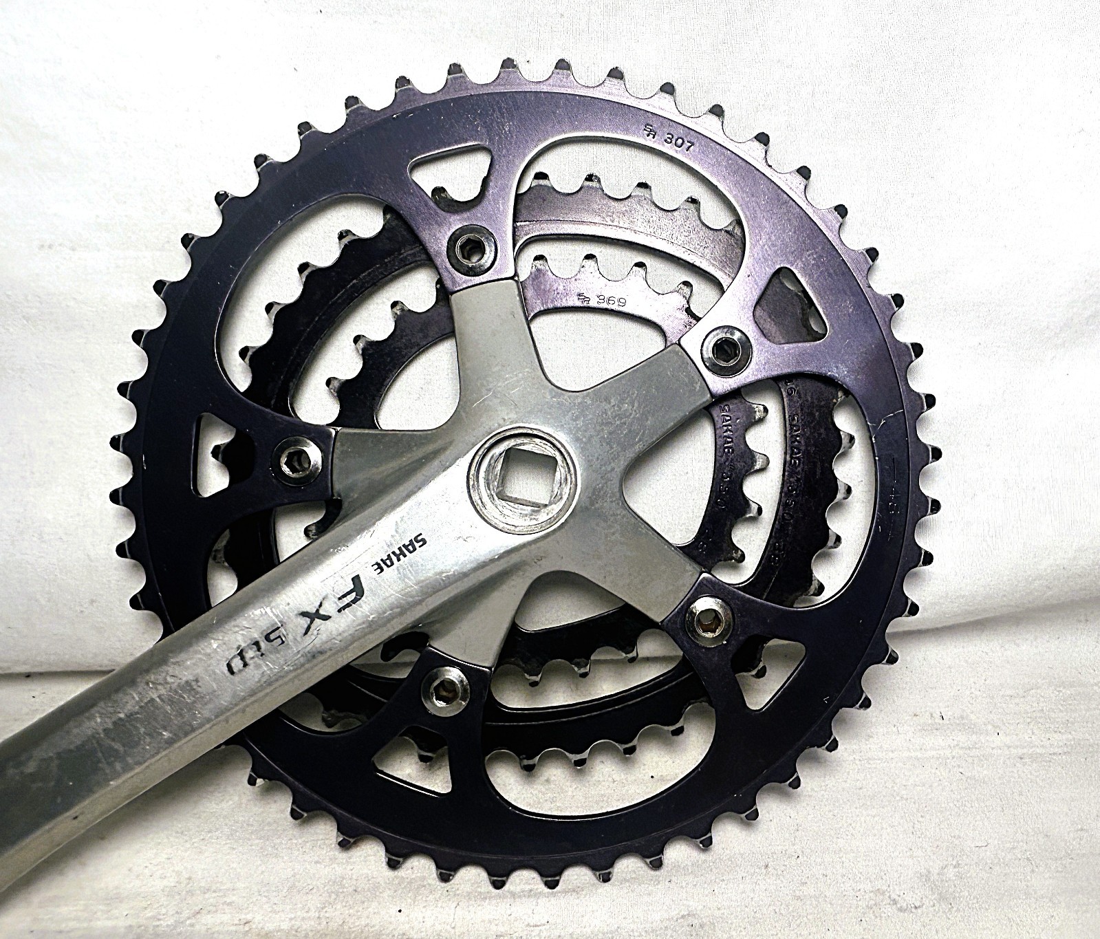 Vintage Sakae FX SLP triple crankset mountain bike mtb ovaltech 170mm road race