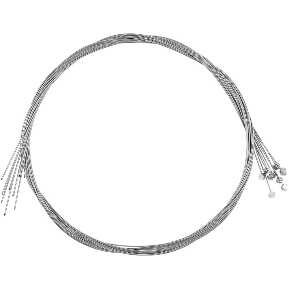 10Pcs Durable Bike Brake Cable Kit Zinc Steel Silver for Mountain and Road Bikes