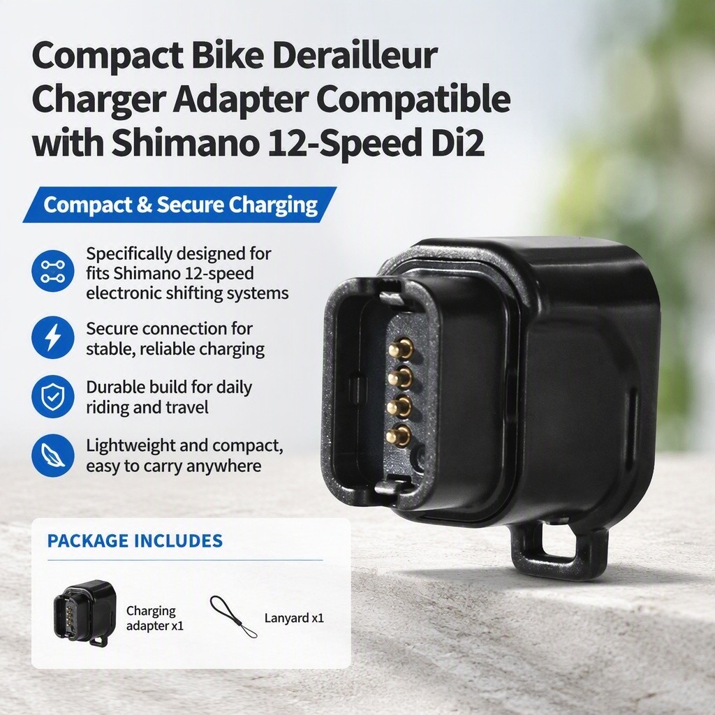 12-Speed Charger Adapter for Shimano Di2 R9200 R8100 Power Meter Crankset Type-C