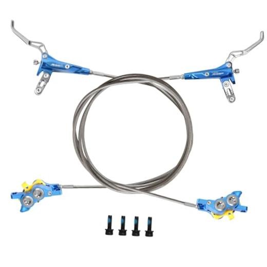 Hydraulic Disc Brake Set, Left Front 1110mm & Right Rear 1610mm, 4 Piston Blue