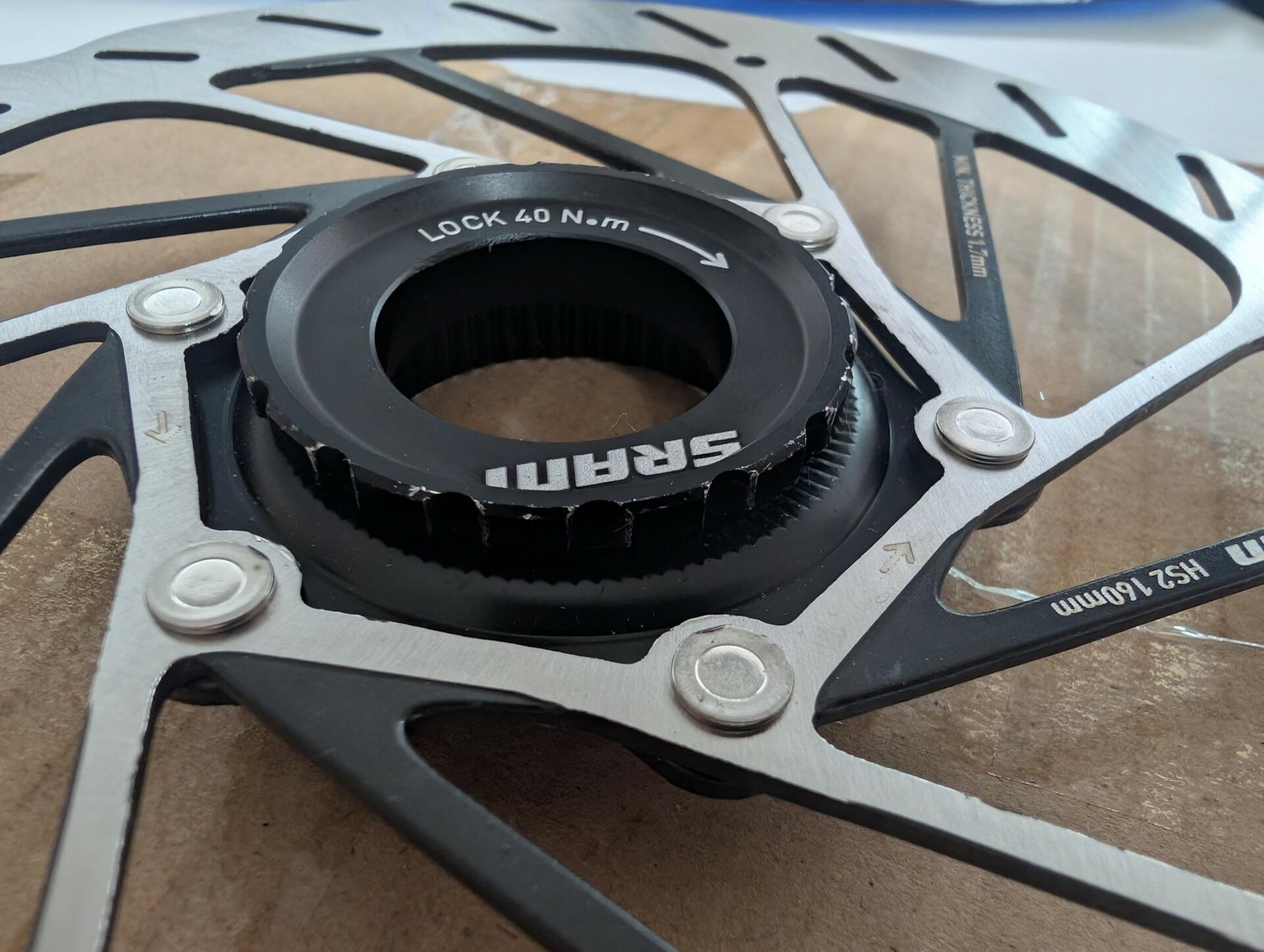 No Packaging/Cosmetic Damage: SRAM HS2 Disc Rotor 160mm Centerlock w/ Lockring