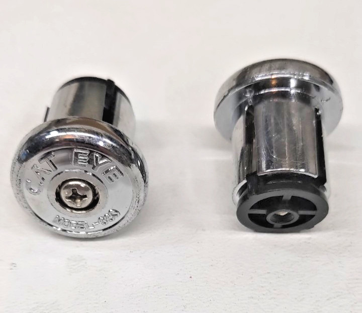 Cat Eye Chromed Plastic Expansion Bar End Plugs See Description for Fit – NOS