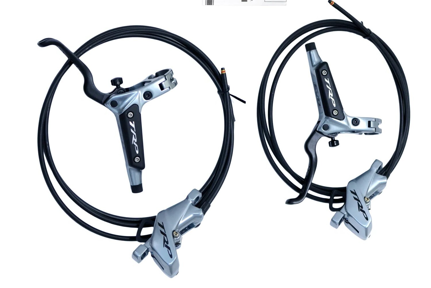 TRP DH-R EVO HD-M846 Hydraulic Disc Brake Set 4-Piston Caliper Front Rear gray
