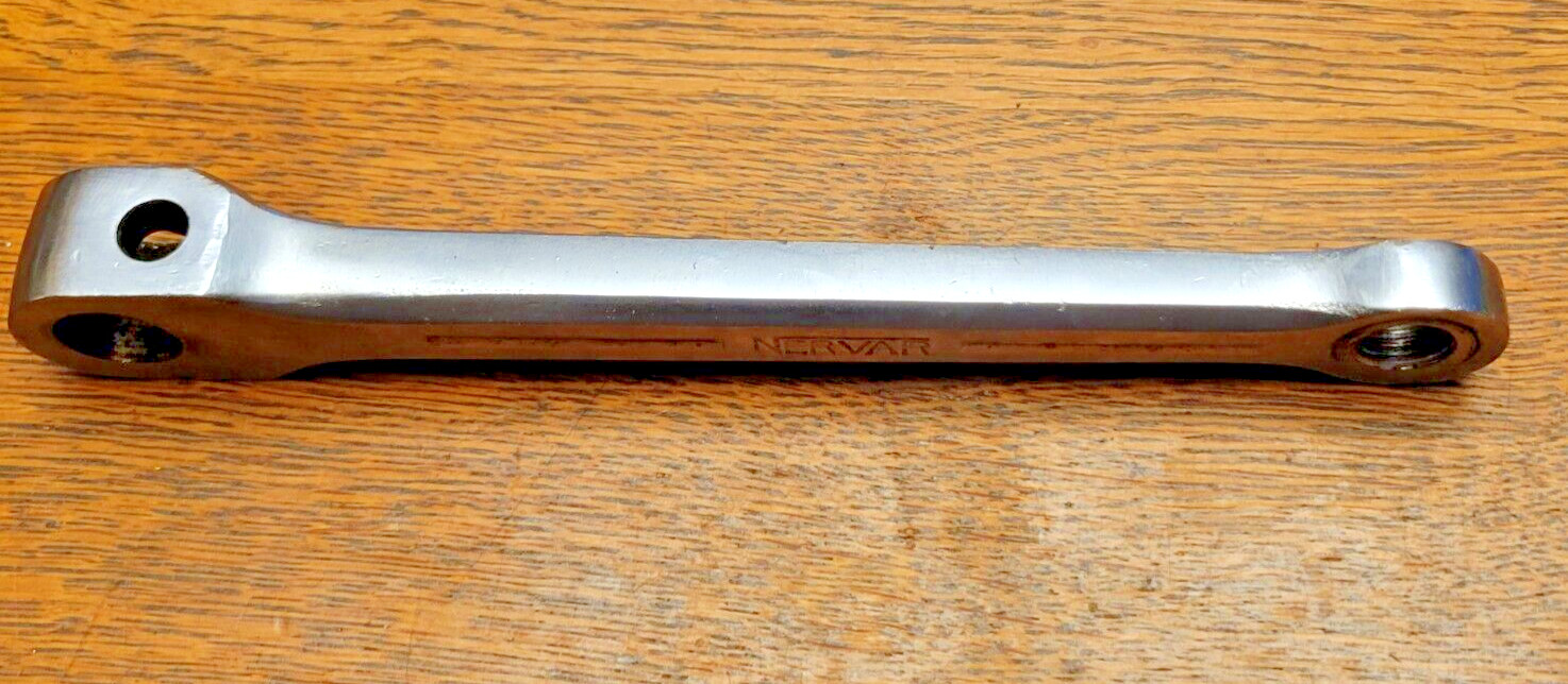 Vintage Nervar Crank Arm Left 7 1/2″ Steel Chrome Cottered