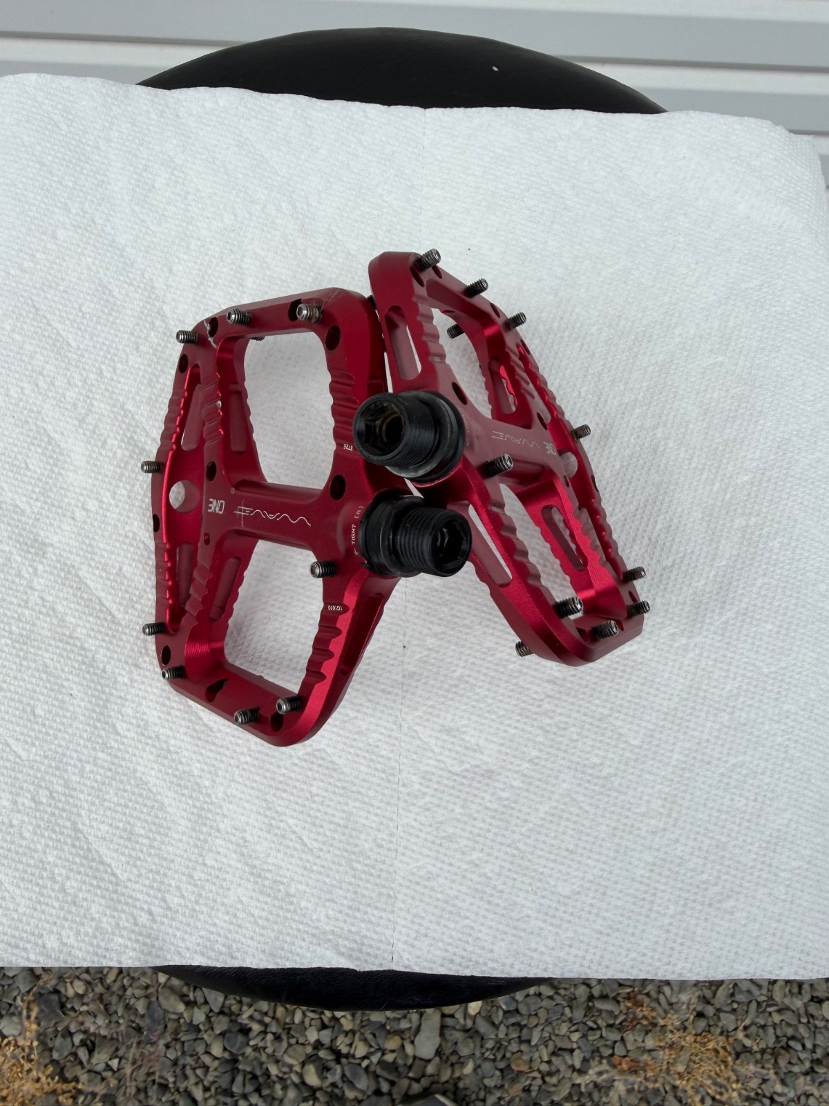 OneUp Components Wave Platform Pedals, Red Pre-Owned