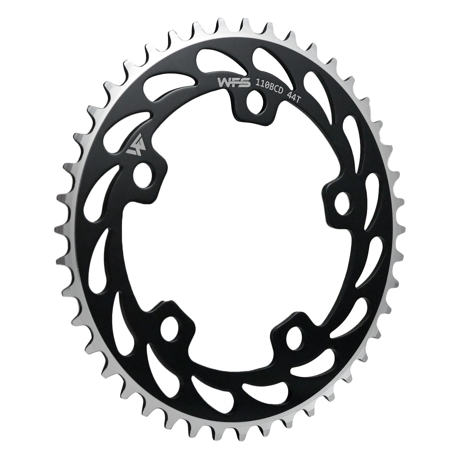 WFS Helix Chainring 44T 1/8″ 110mm Old School BMX Single Speed Fixie , Black