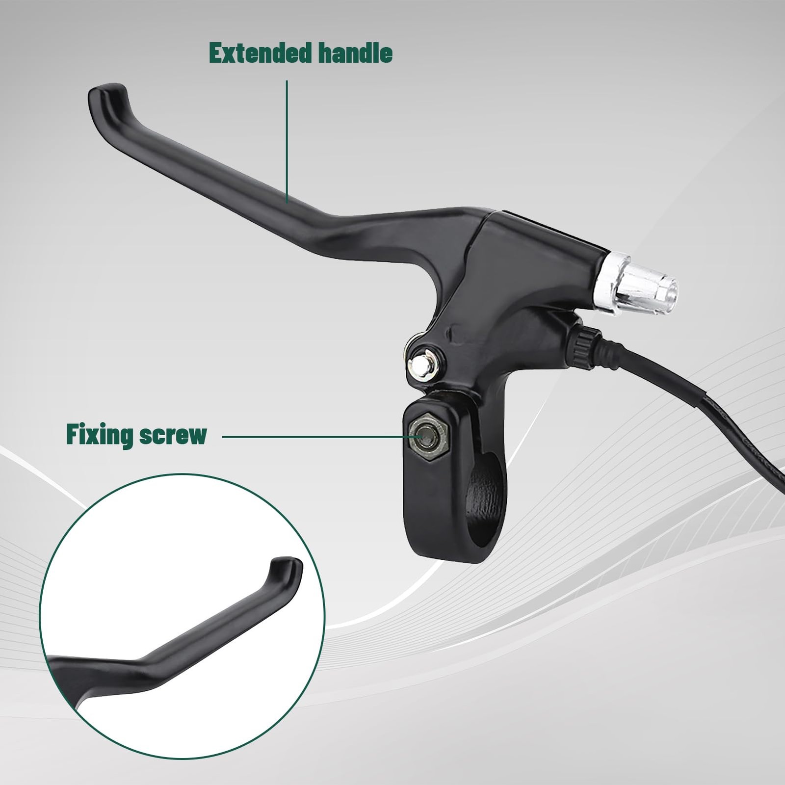 1 Pair 2 Wires Bike Brake Levers, 5.6 FT Durable Left & Right E Bike Electric