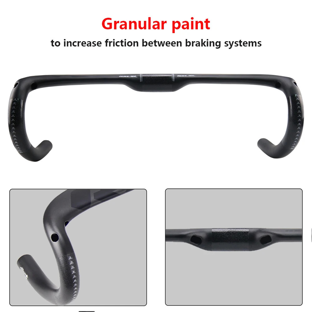 Road Bike Cycling 3K Glossy Internal Routing Carbon Handlebar 400/420/440mm