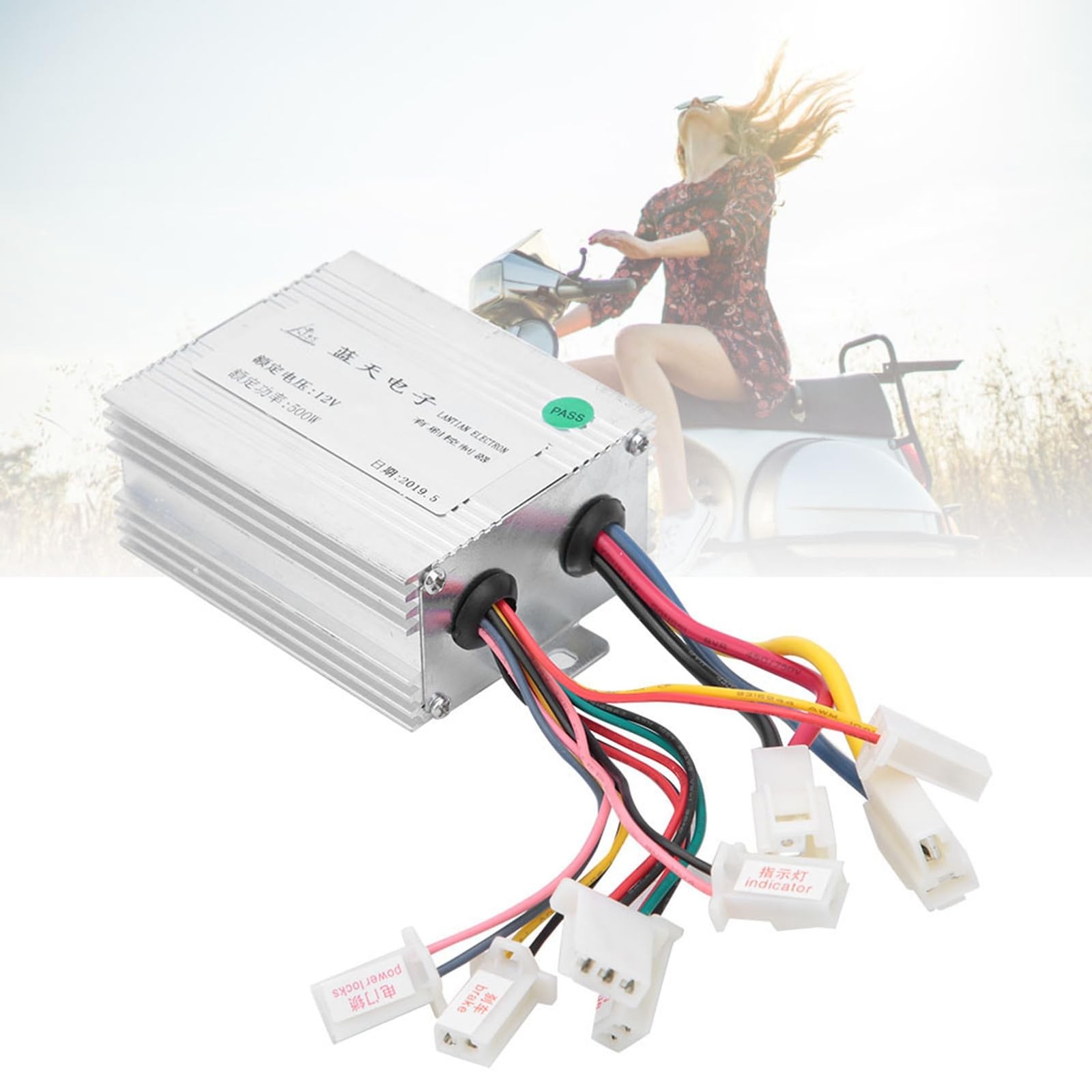 DC Motor Speed Controller,12V 500W Brush Motor Speed Controller for -Bike Ele…