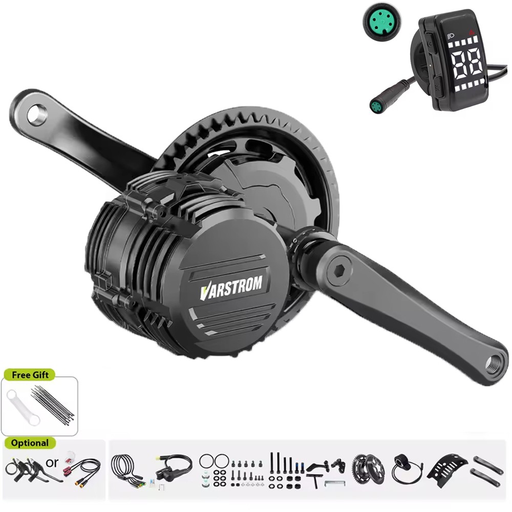 48V1000W Mid Drive Motor Kit TSDZ16 Torque Sensor Ebike Conversion Kits 68-73MM