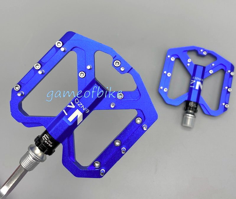 Aluminum Road MTB Mountain Bike XC Bicycle Pedal Bearing Flat Pedals ENZO Blue