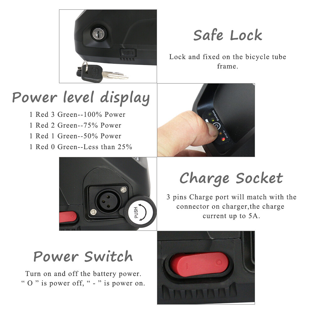 48V 20Ah 750W 1000W 1500W Ebike Battery Hailong Lithium Battery for Bafang
