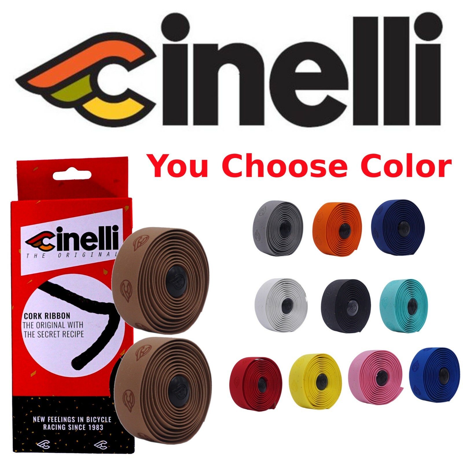 Cinelli Original Cork Ribbon Bike Wrap Handlebar Tape Choose Your Color