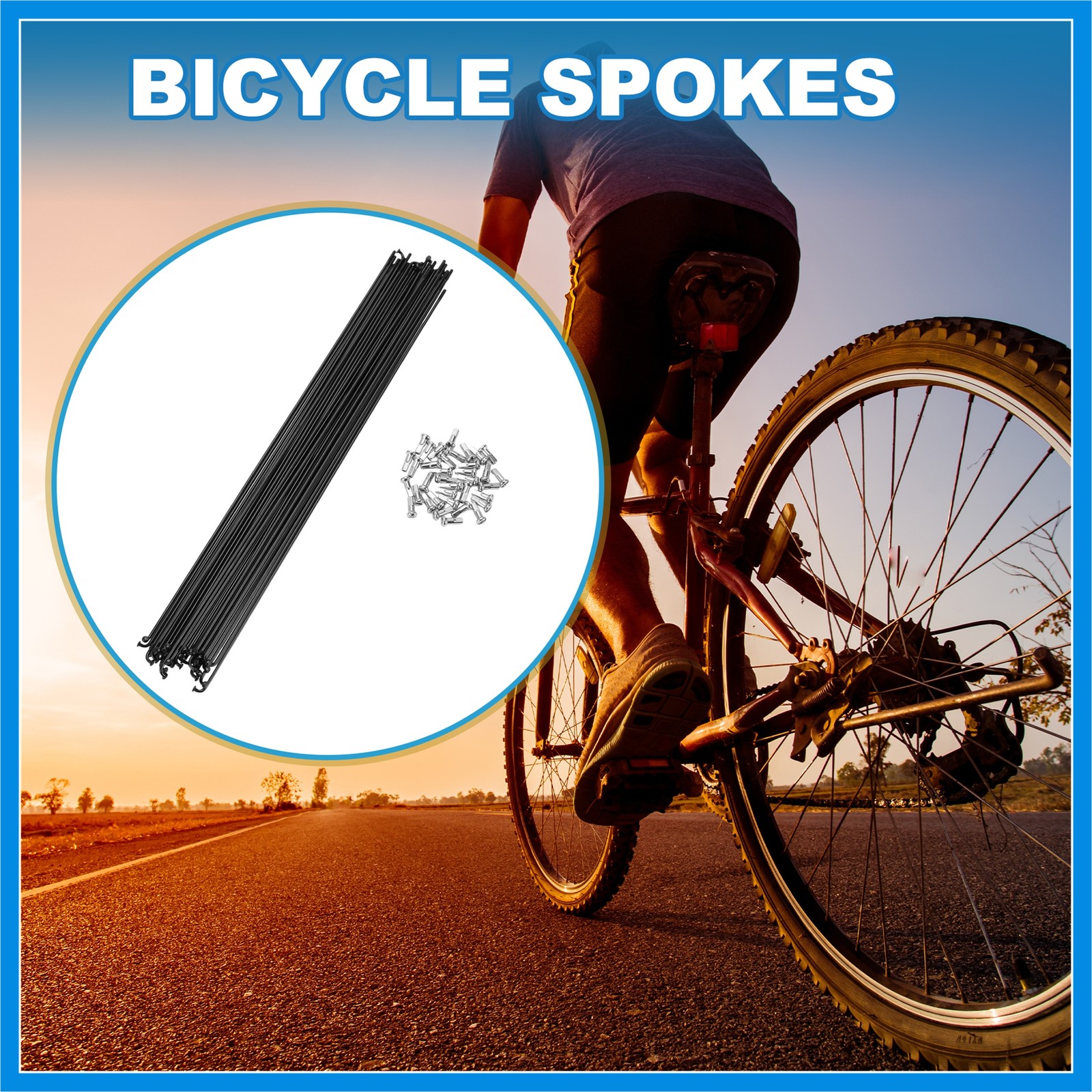 Bike Bicycle Spokes 14G 275MM Mountain Bike Spokes steel Black