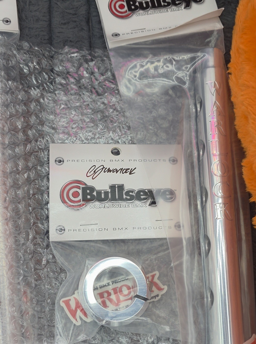 BULLSEYE /WARLOCK Limited Edition»Signed» & Numbered Seat post & Seat Clamp RARE