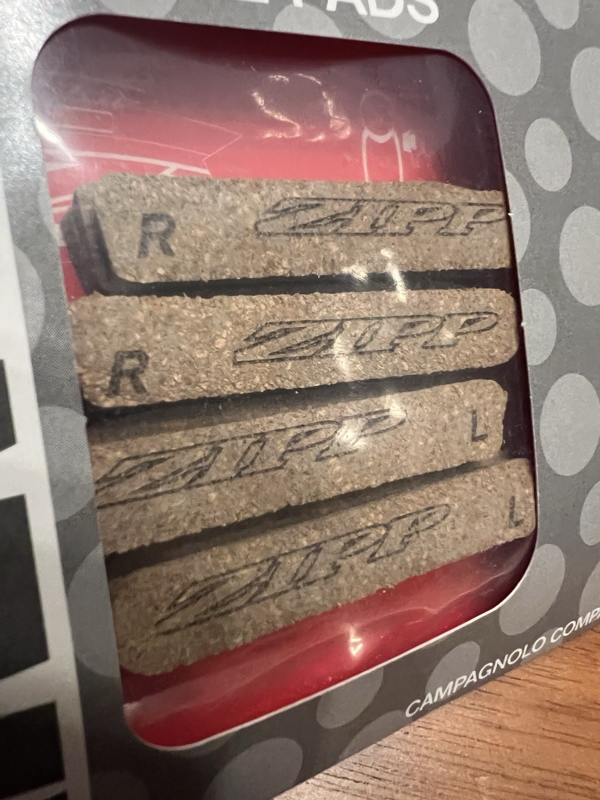 NEW! Zipp Speed Weaponry High-Performance Composite Cork Brake Pads – Campagnolo