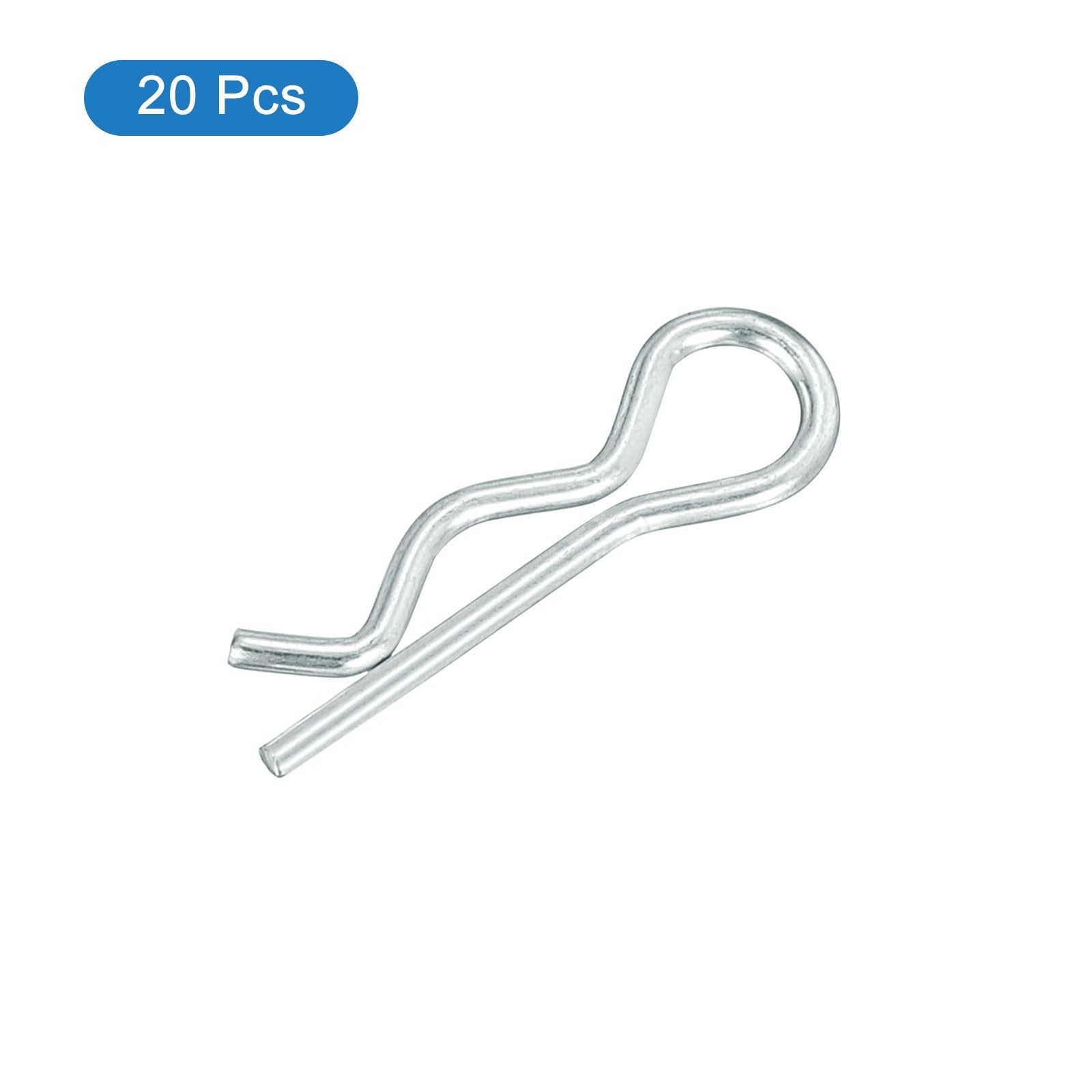 uxcell 1.2 mm x 21 Cotter Pins Spring Fastener, Hitch 1.2mm x 21mm, Silver
