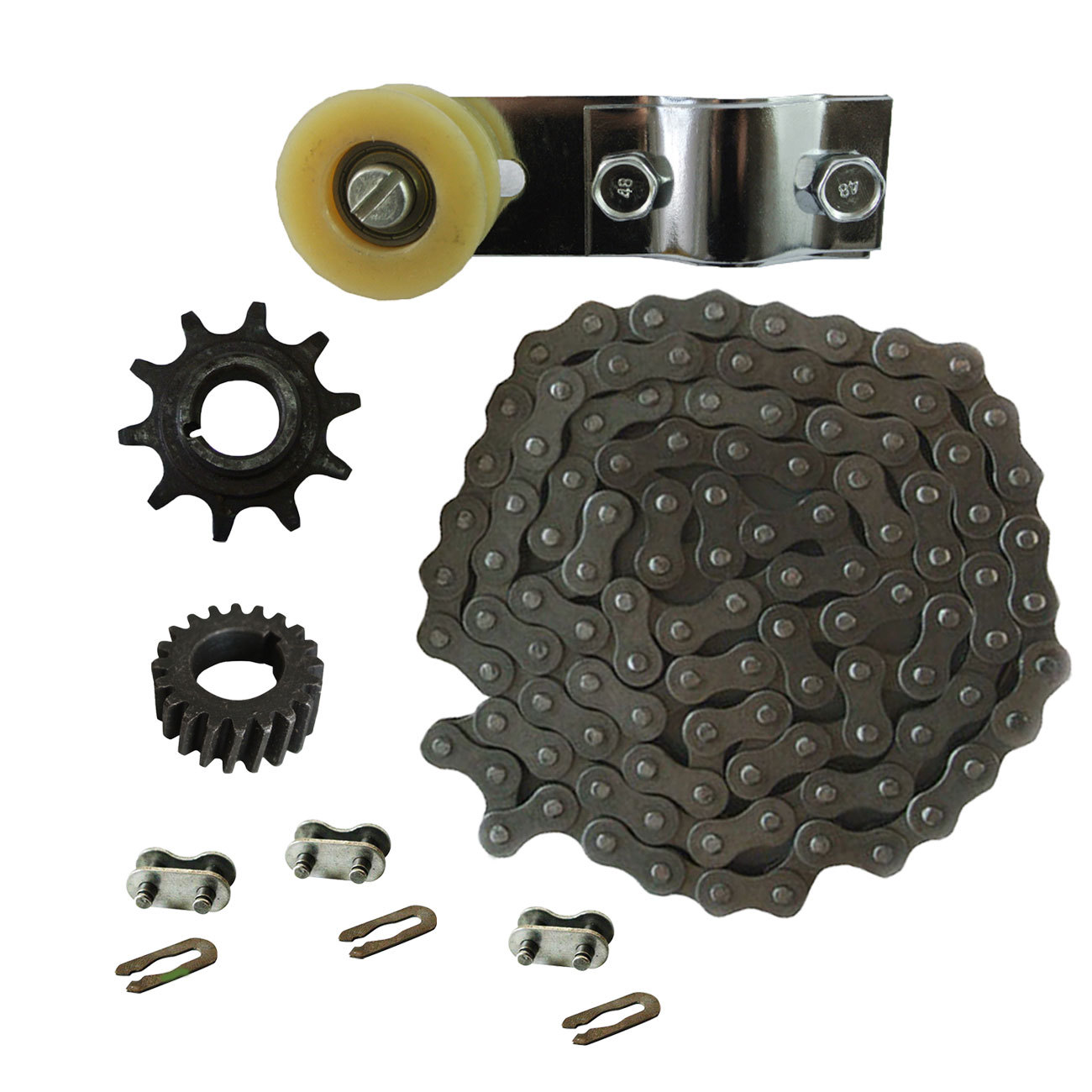 415 Chain & Chain Tensioner & Drive Sprocket For 49cc 80cc Motorized Bicycle US