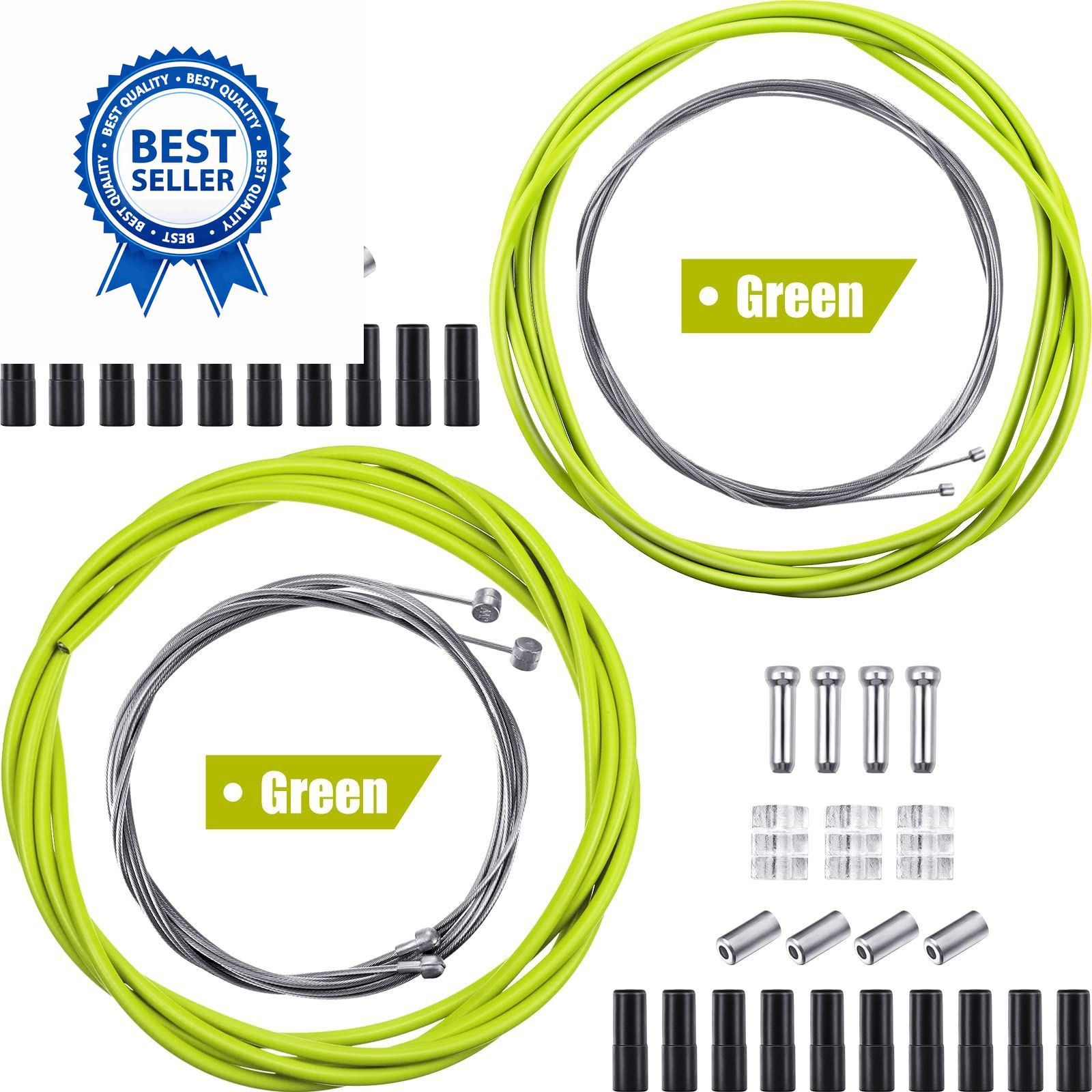 Boao Universal Bike Brake Cable Kit 4 millimeters, 5 Green