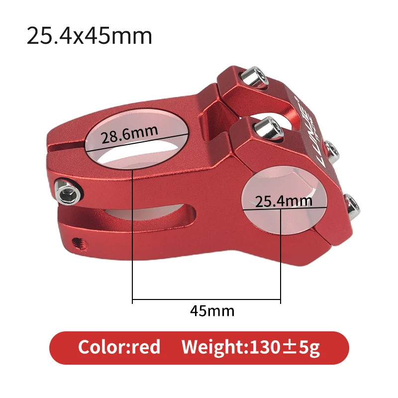 MTB Bike Handlebar Stem CNC Power Short 45Mm Mountain Bicycle Bridge 25.4/31.8Mm