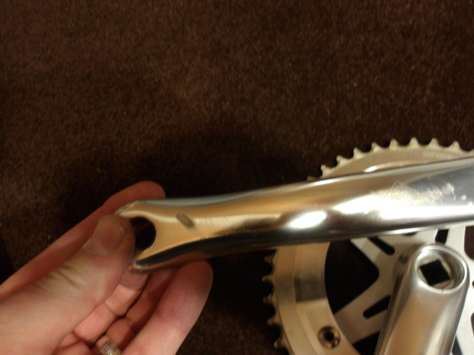 Origin8 crankset 170 arms 46 tooth chainring, fits 3/32 chain, square taper