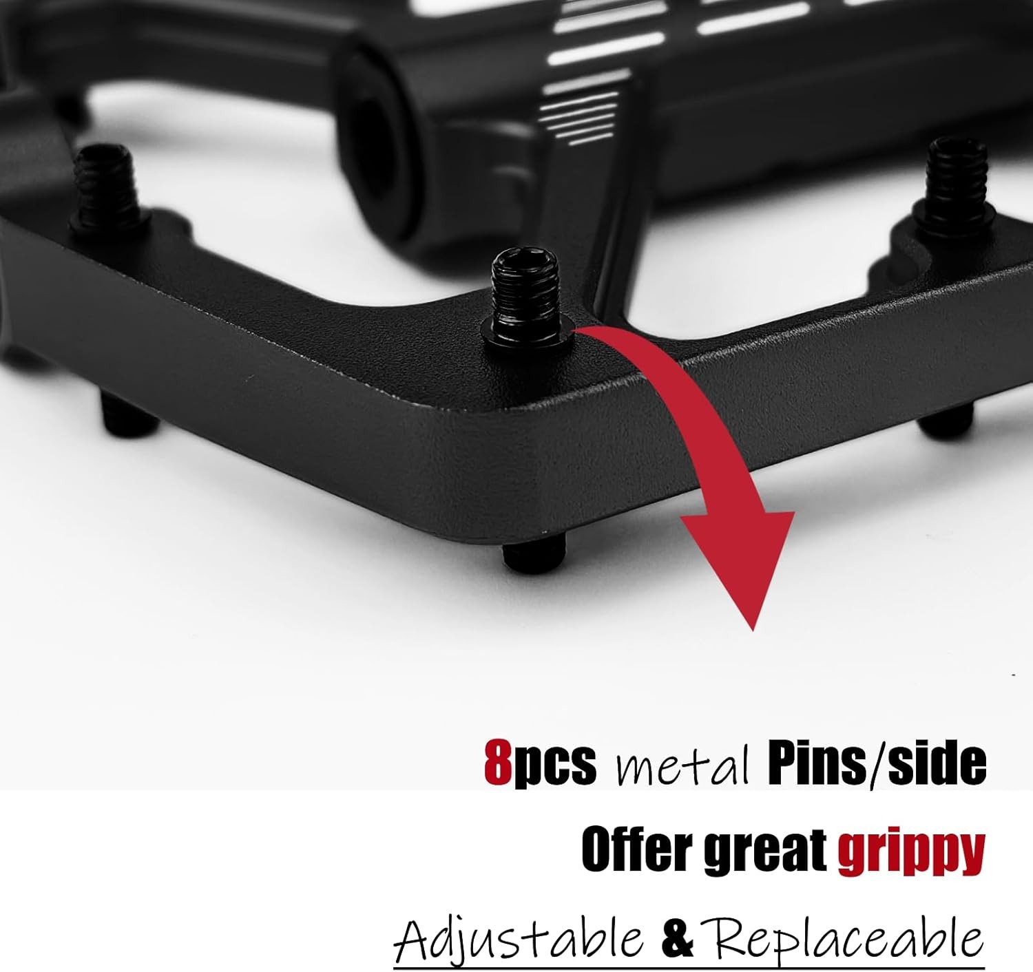 Lightweight CNC Aluminum Alloy Flat MTB and Gravel Bike Pedals Set