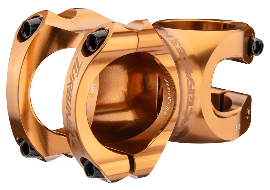 RaceFace Turbine R 35 Stem – 40mm, 35mm Clamp, +/-0, 1 1/8″, Gold