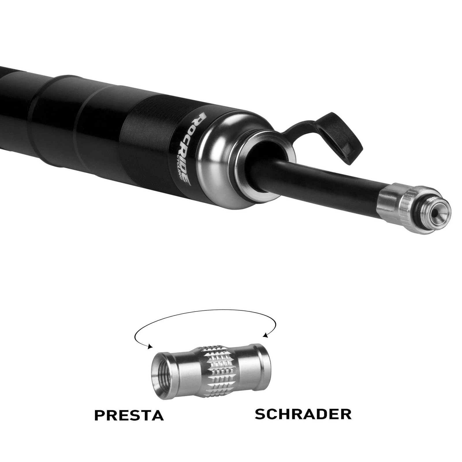 RocRide Mini Bike Tire Pump with Pencil Tire Pressure Gauge Inflates to 120 P…