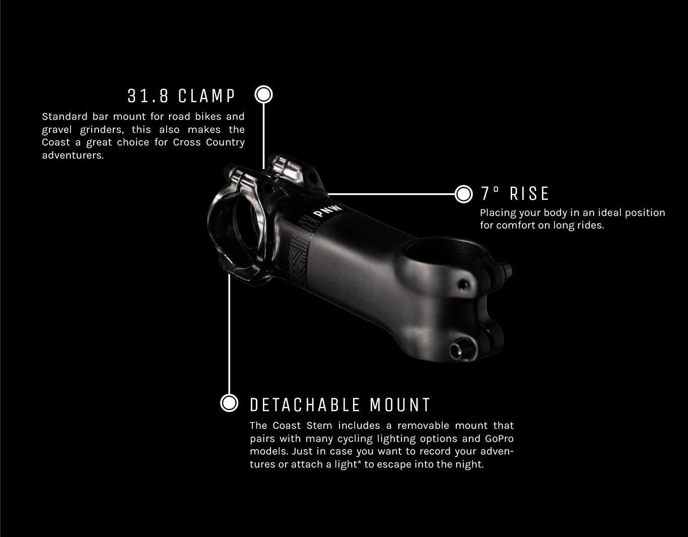 Coast Stem – MTB & Gravel Bike Stem – 60Mm / 70Mm / 80Mm / 90Mm / 100Mm Length