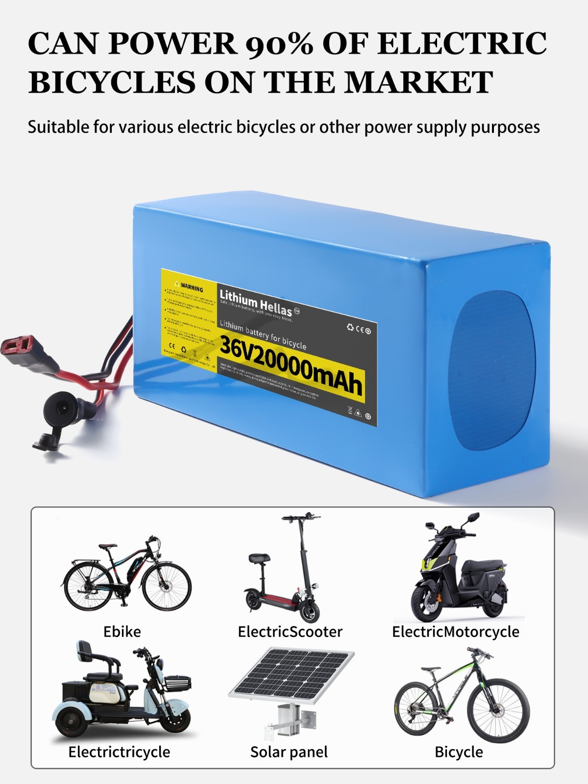 36V 20Ah Li-Ion Rechargeable Battery Pack 30A BMS 18650 Lithium Battery