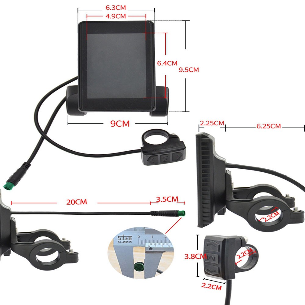 Ebike 24V/36V/48V X1 Colour Screen Display Power Speed Meter Control Panel w/NFC