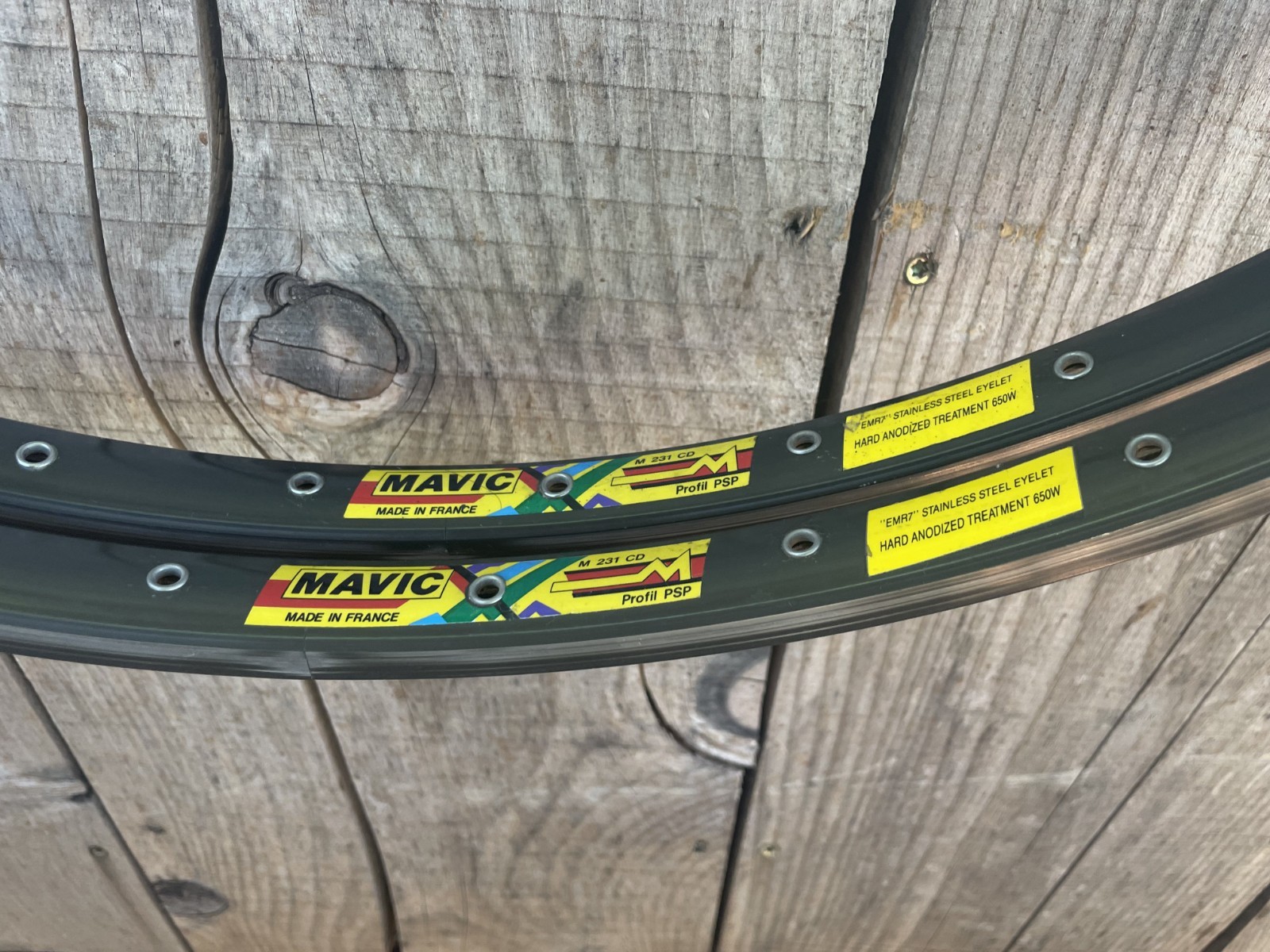 Mavic M231 CD 26″ rim set. 28h + 32h. Vintage MTB bike