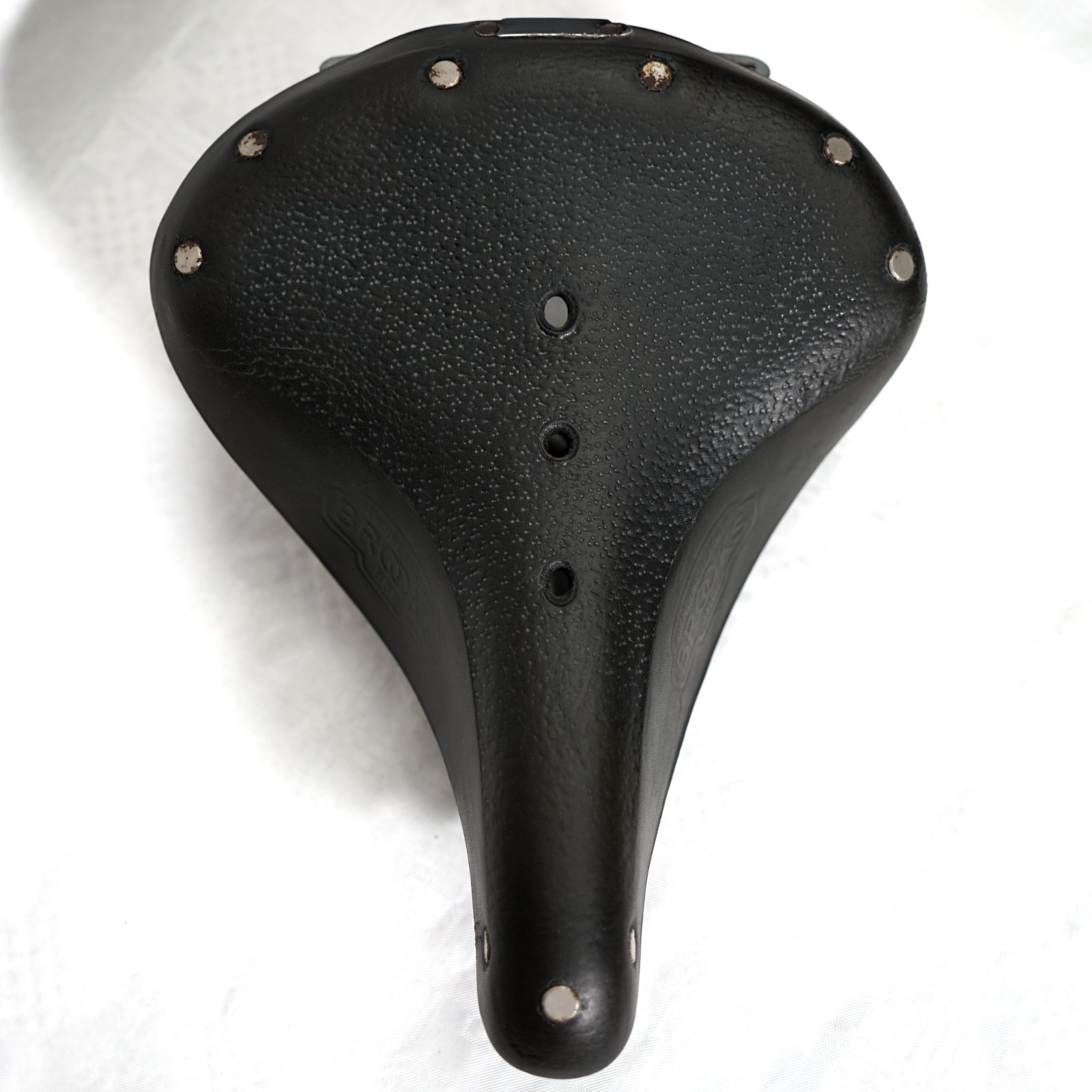 Vintage Brooks B66 Black Leather Bicycle Saddle Suspension Saddle Made in England