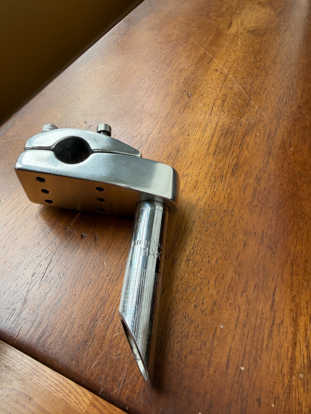 Redline BMX Stem 6 Bolt 1 1/8Threadless Silver Vintage 90s Alloy Bicycle RL