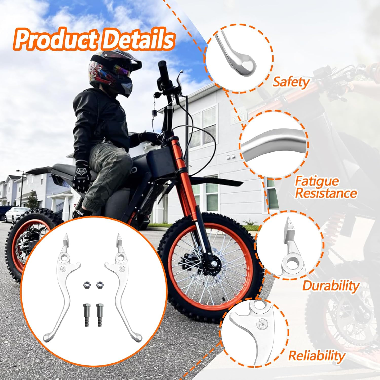 1 Pair Left and Right Lever Handbrake | Fit for Tuttio Soleil01 E-Bike Brake Lev