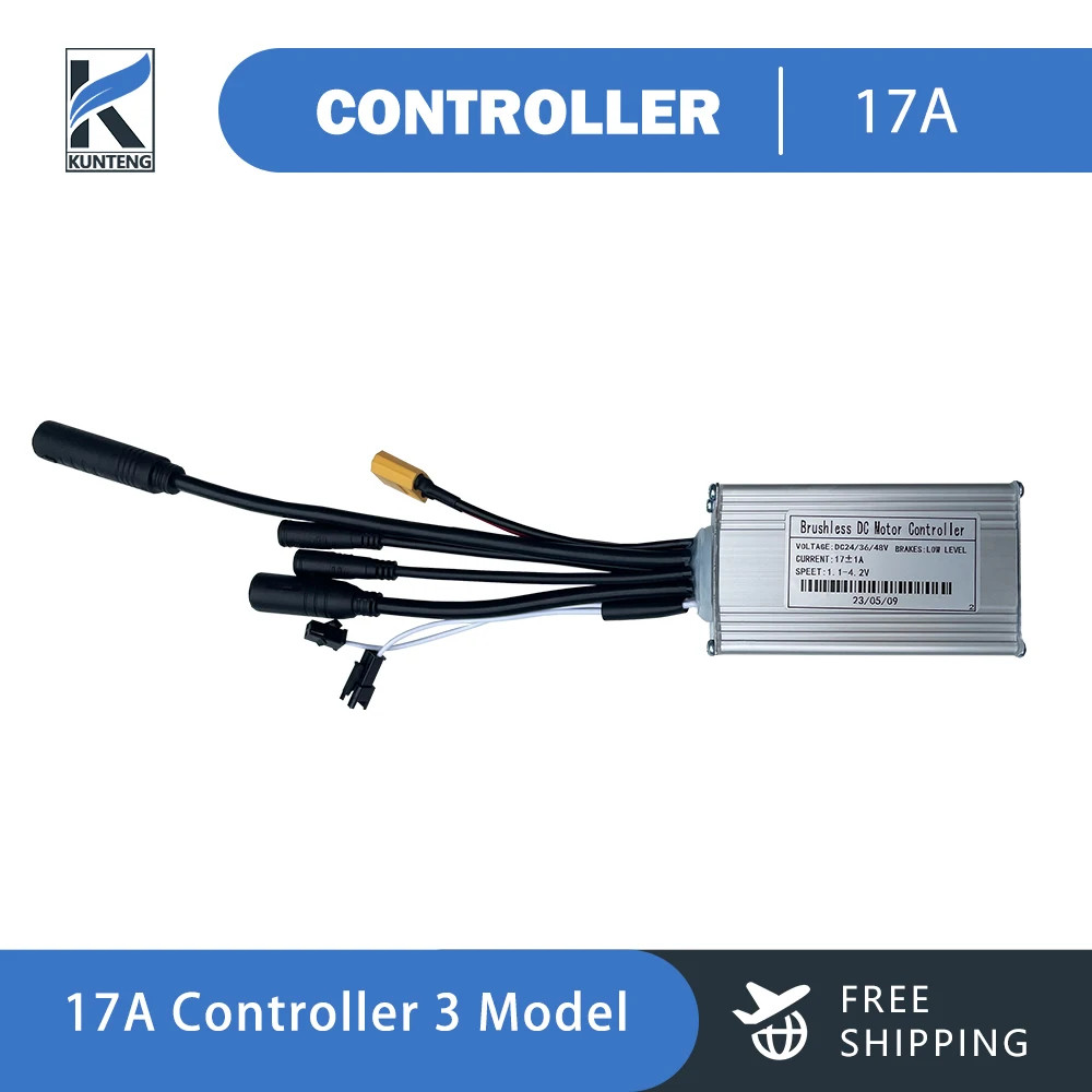 Electric Bike 36V/48V 3 Model Sinewave Controller 17A 26A 30A Display SM/WP Plug