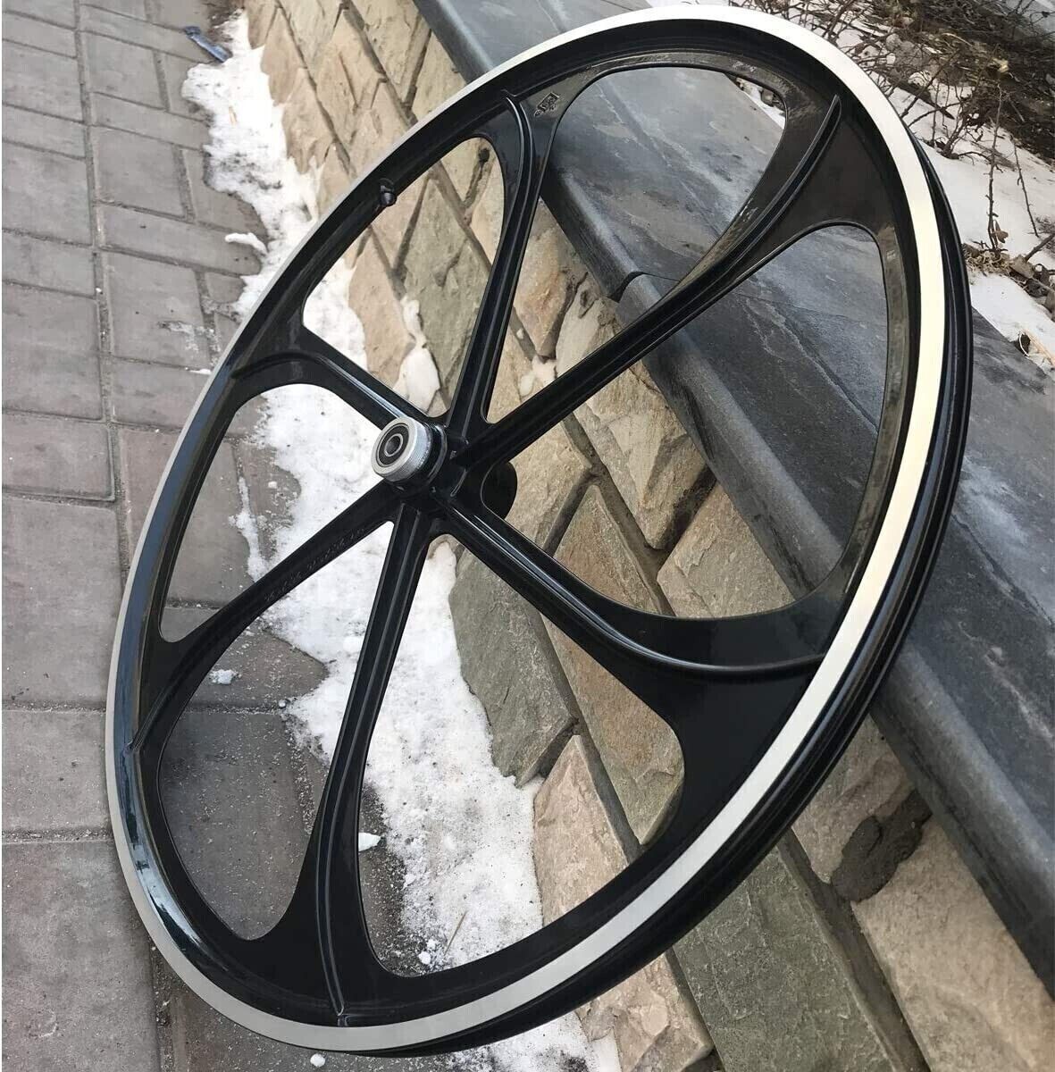 CDHPOWER 26″ Aluminum Mag Wheels Set & Red Bike Fork & Headset-Motorized Bicycle