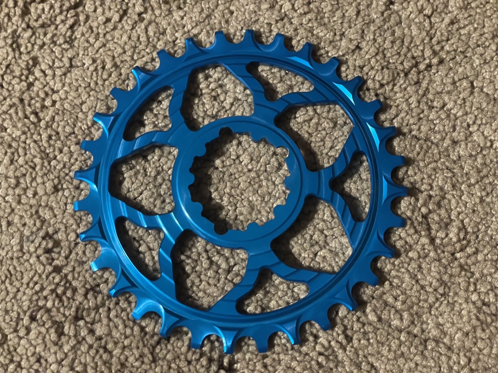 5Dev 7075 Chainring, 32t, 3mm Boost, 3-Bolt SRAM, Teal, narrow wide