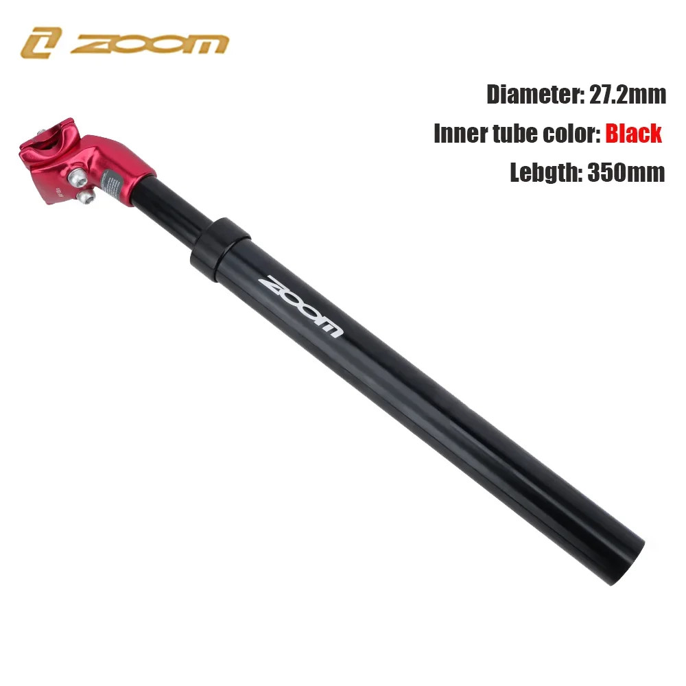 ZOOM Bicycle Suspension Seat Post 27.2/28.6/30.0/30.4/30.8/31.6/33.9*350MM MTB S