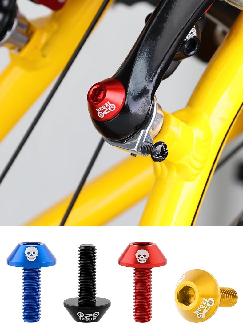 M6 Bike Brake Caliper Screw 7075 Aluminum Alloy V Brake Clamp Bolt MTB Road Fold