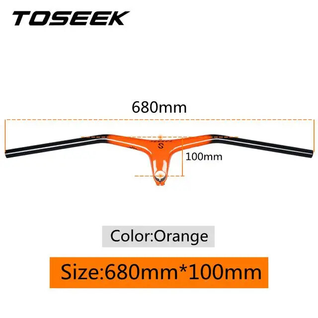 Carbon Fiber MTB Bike Integrated Handlebar and Stem Angle -10° Bicycle Parts