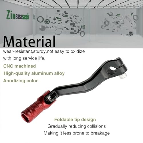 Gear Shiftermm 155mm Folding Shift Lever for Motorcycle Dirt Bike 119 BS-Red