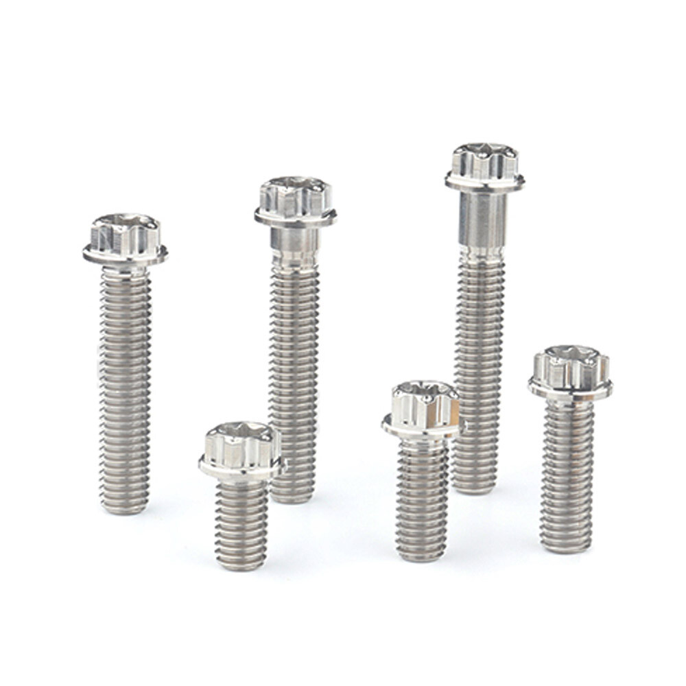 Titanium Alloy Screws M10x20/25/40/55/60mm Pitch 1.25mm Flange Scoket ti Bolts