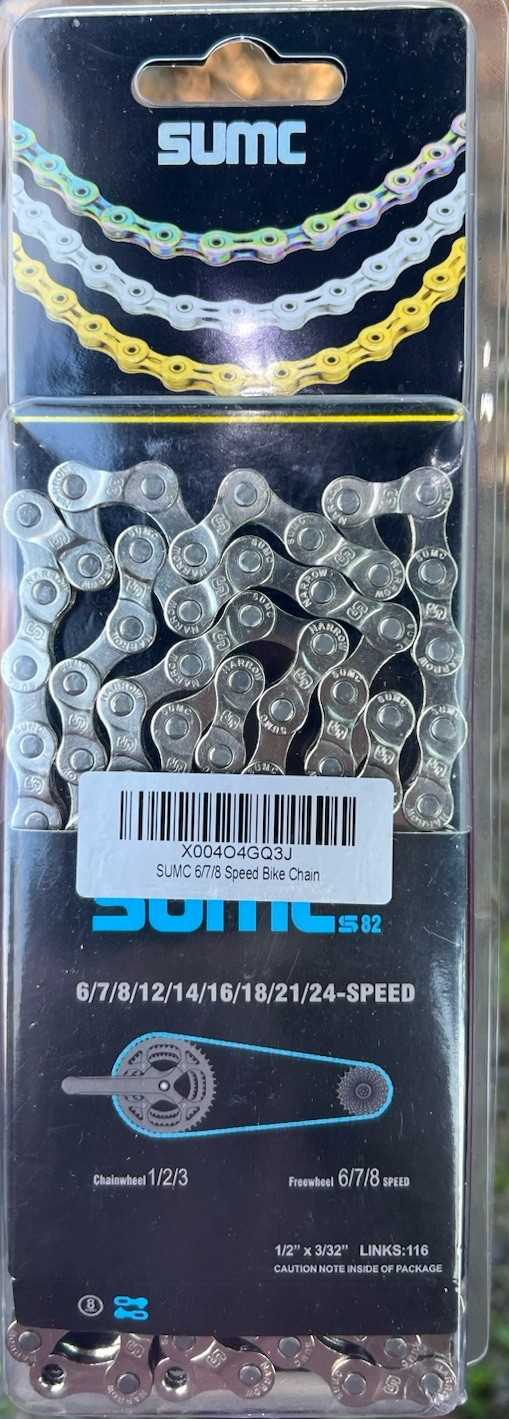SUMC S82 Steel Bicycle Chain Silver Universal 6/7/8/12/14/16/18/24 Speed