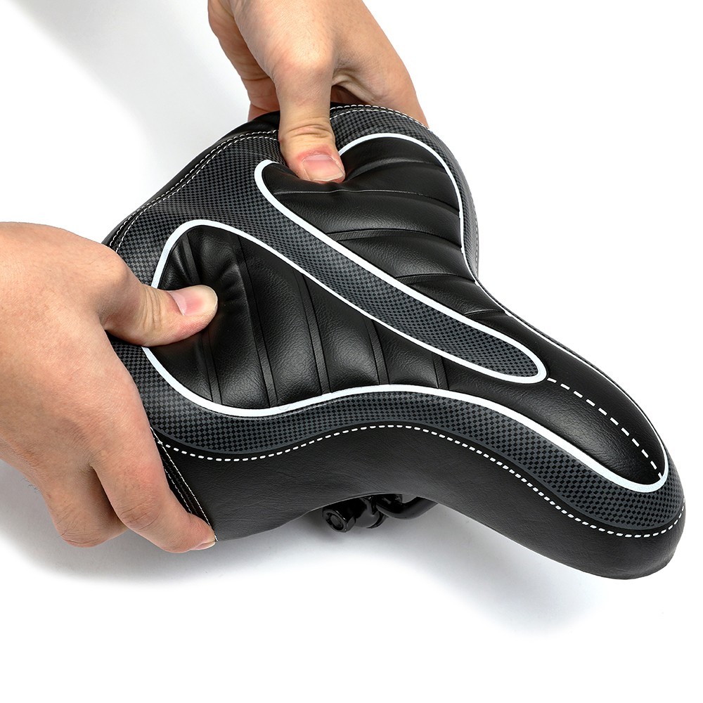 Bicycle Saddles with Shock Spring Wide Bike Seat Cushion for Mountain Road Bikes