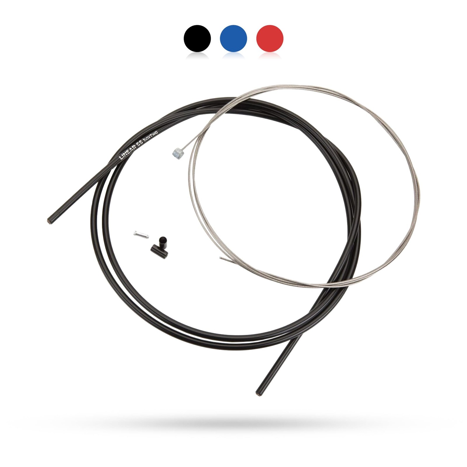 Linear Bicycle Brake Cable Housing Kit With 1 Set 63″ Cable Guide Wire Red