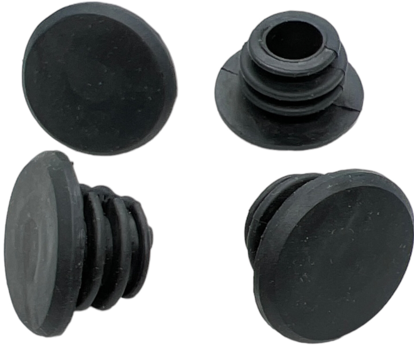 Rubber Bike Handlebar End Plugs / Grip Caps / Bicycle Bar End 4 Pack