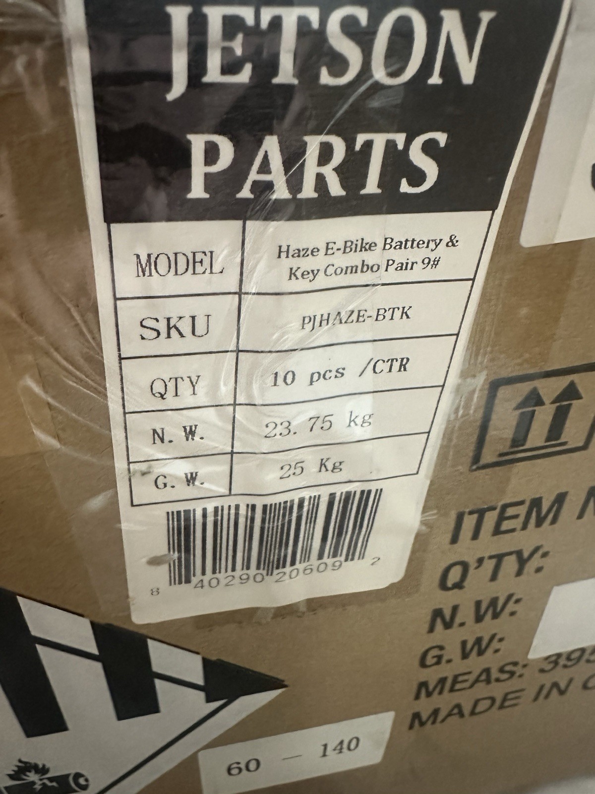 Case Of 10 Jetson HA318 PJHAZE-BTK Genuine Haze 48 V 7.5 Ah Battery W/keys GDE