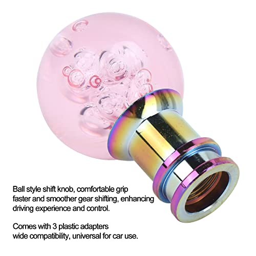 Universal Manual Gear Shift Knob, Crystal Bubble Acrylic Design with 3