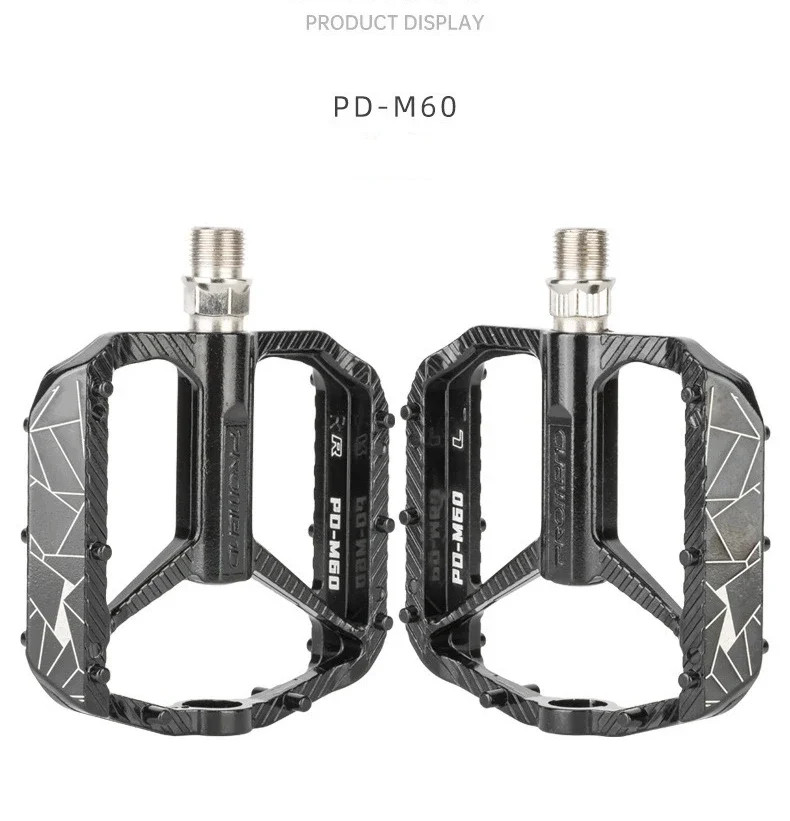 PROMEND MTB Bike Pedals Triple-Bearing Aluminum Alloy Anti-Slip Pedals